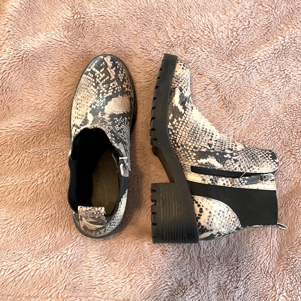 Snake Print Booties